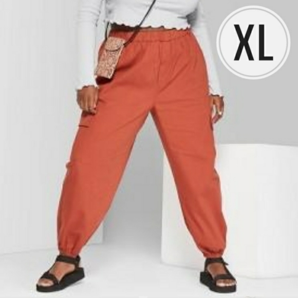 Xl Nwot Rust Quilted Jogger Pants 